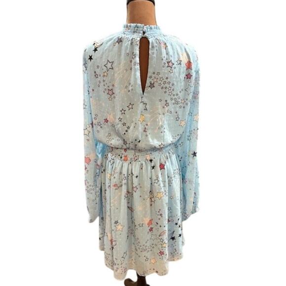 Torrid Mini Clipdot Blouson Sleeve Mock Neck Skater Dress in Space Motif – 3X - Picture 9 of 15